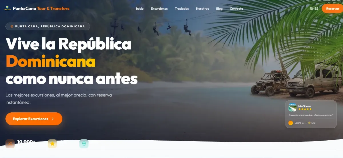 Captura del proyecto Punta Cana Tour & Transfers