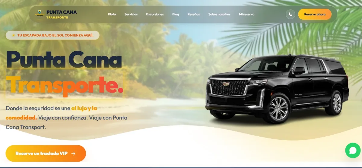Captura del proyecto Punta Cana Transport